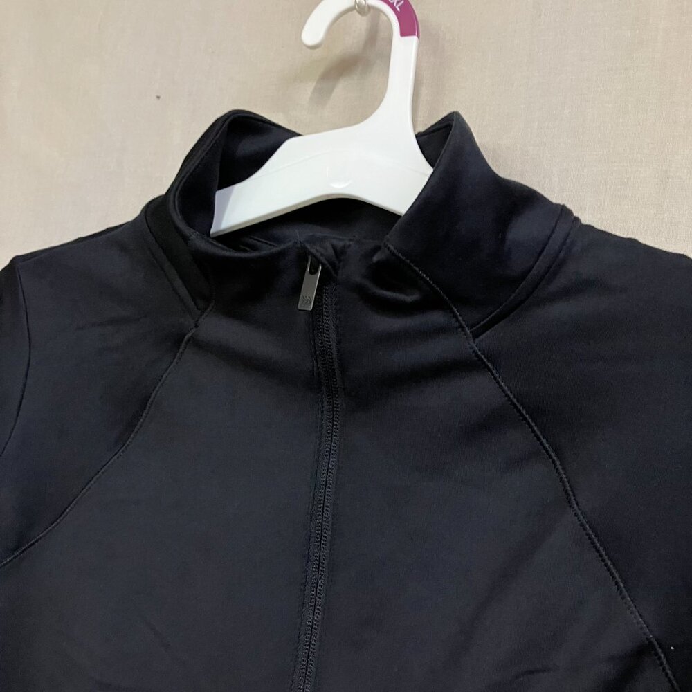 All in Motion Women's XL Black 1/2 Zip-Up Femme Knit Pullover Jacket Thumbhole - Picture 9 of 13